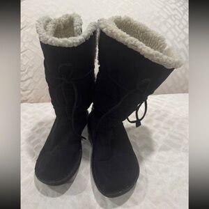 Airwalk Lace-Up Winter Boots with Shearling Trim Y2K 8.5
